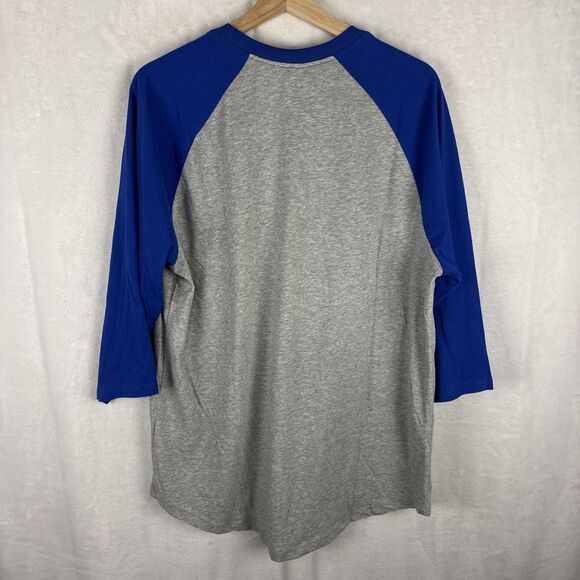 Nike Raglan T-shirt Gray Blue Dri-FIT 3/4 Sleeve Training CJ1617-064 Large NWT - Picture 6 of 7